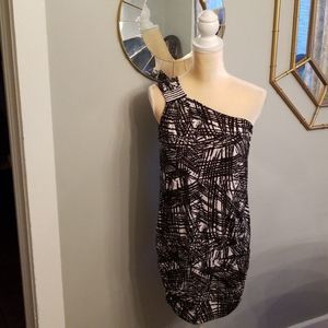 BCBGMAXZARIA One Shoulder Comb Mini Dress Sz. S